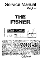 Fisher 700-T - Service Manual